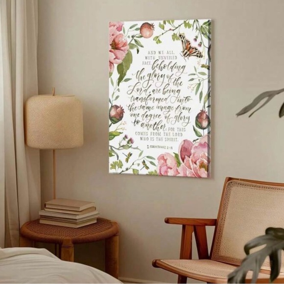 Glory of the Lord Floral Wrapped Canvas Art, 12x18 - Picture 2 of 4